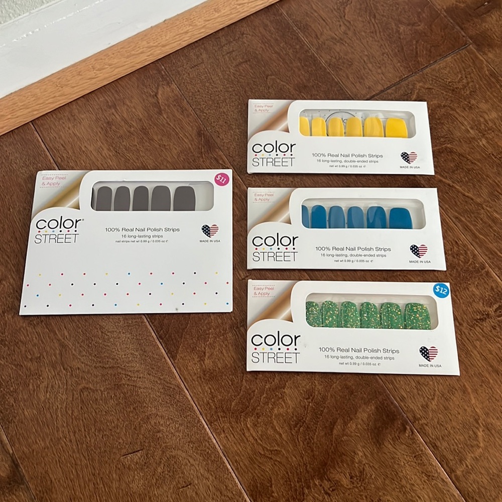 Lot of 4 Color Street Nail Polish Strips (Brand New!)